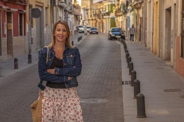 Laurie Barriol, dans le Cabanyal, un quartier qu'elle affectionne tout particulièrement