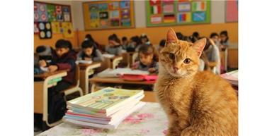 chat mascotte école istanbul turquie