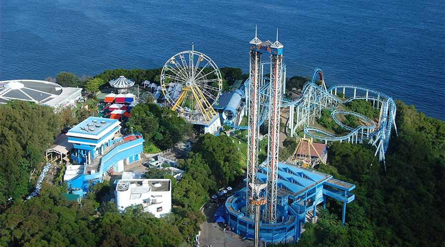 Ocean Park vue ciel parc attractions jeux plan air