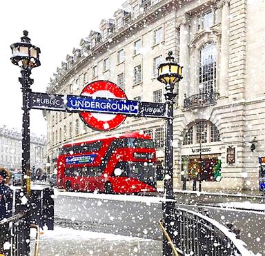 Neige Londres alerte météo froid 