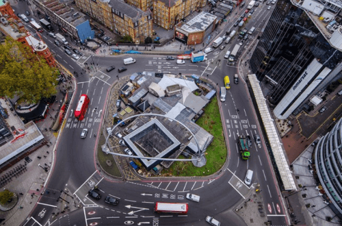 Rond point Old street travaux routes fermées double sens accès piétons cyclistes Londres Transport for London TfL