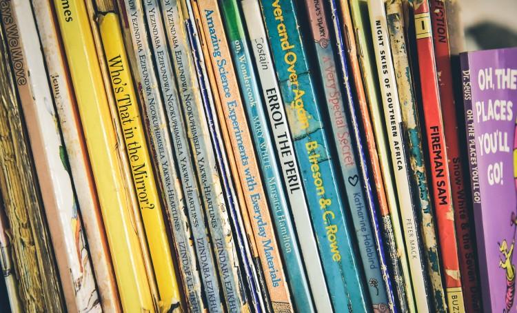 Des livres pour enfants sur une étagère