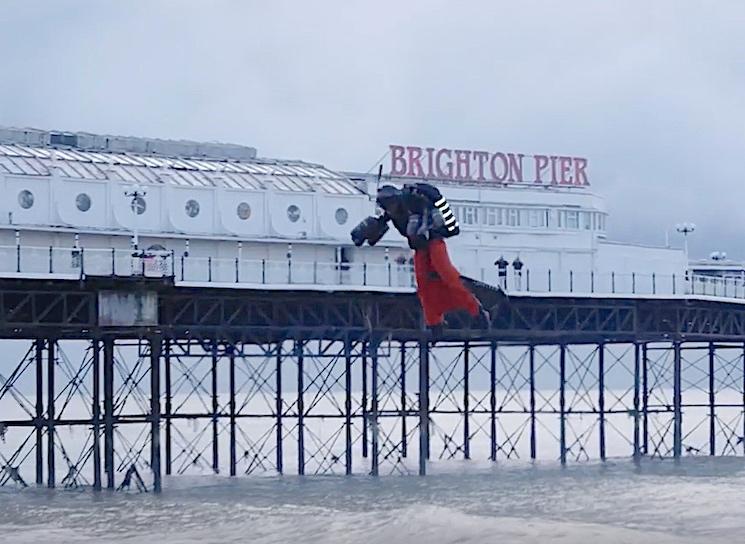 Homme volant Brighton record du monde