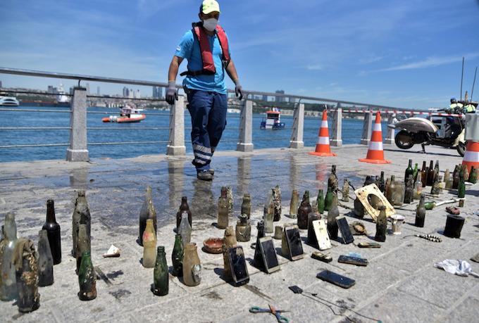 déchets Bosphore Istanbul