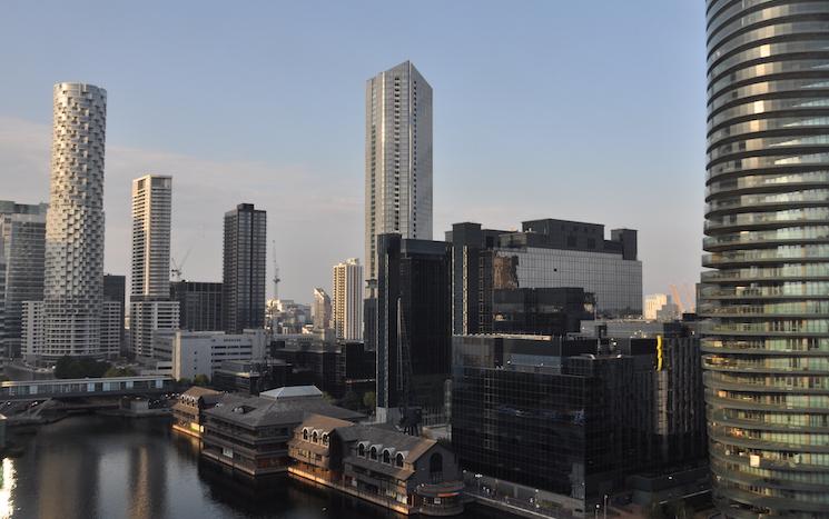 canary wharf buildings vue 