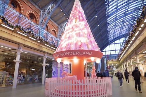  sapin Noël Londres St Pancras