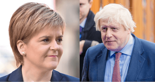 Johnson devolution Ecosse Sturgeon