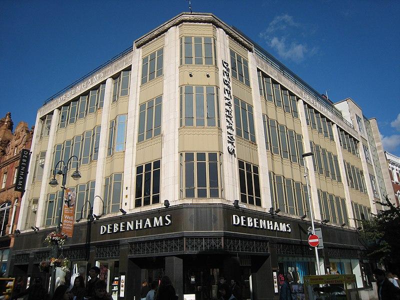 debenhams grand magasin fermeture