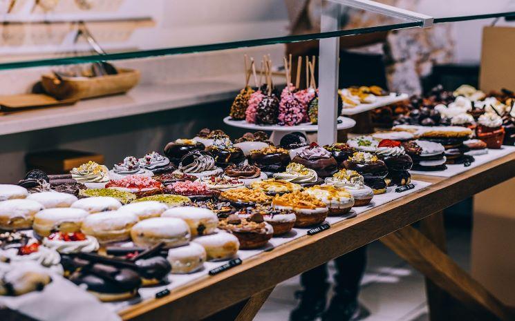 L'étalage d'une pâtisserie en Pologne 