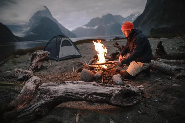 Photo d'un voyageur en Nouvelle-Zélande