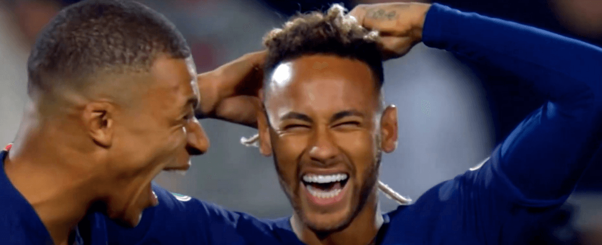 football match neymar mbappe psg champions league