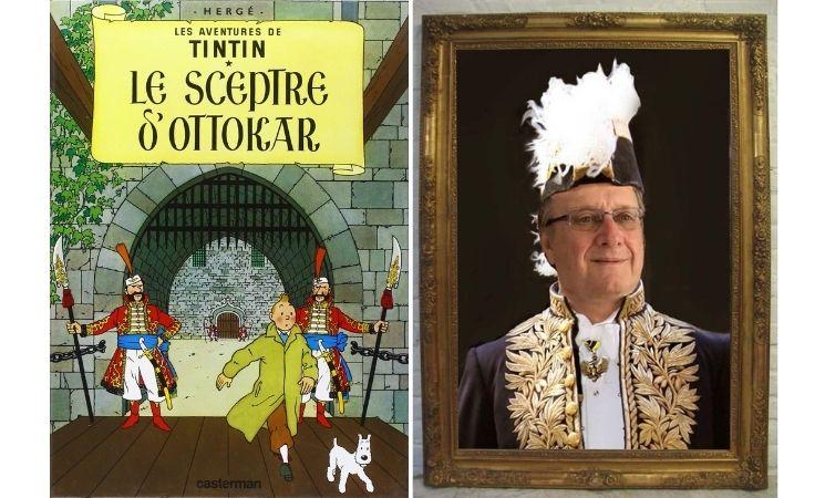 Plinio Crivelli, consul de Syldavie et l'album de Tintin