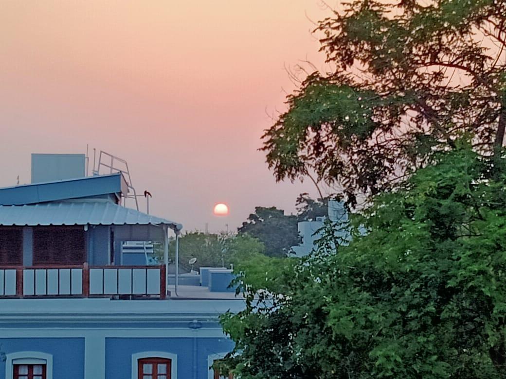 Pondichéry au coucher du soleil