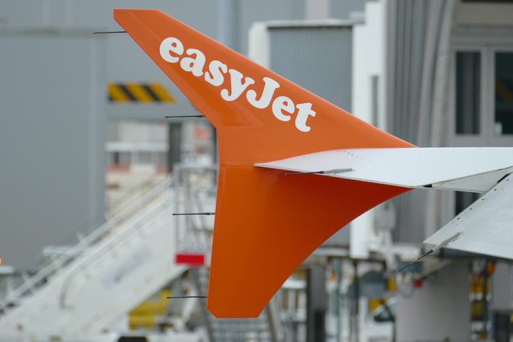 Une aile d'avion de la compagnie EasyJet