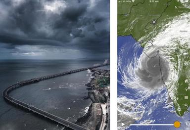 Le cyclone Tautkee sur Mumbai