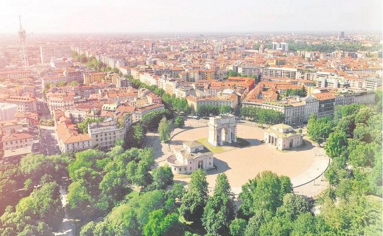 vue du Milan sur l'arco della pace