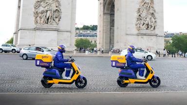 Des scooters Getir à Paris