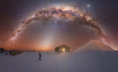 photo de la voie lactée vue du mont taranaki