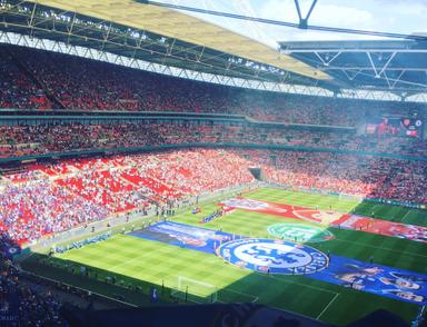 Le stade de Wembley vu de l'intérieur