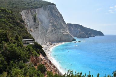 Plage de Porto Katsiki sur l'île de Lefkada en Grèce