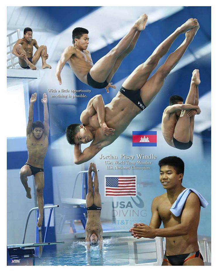 Jordan Windle champion de plongeon khmer