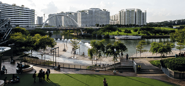 Le quartier populaire de Punggol gestion espace singapour