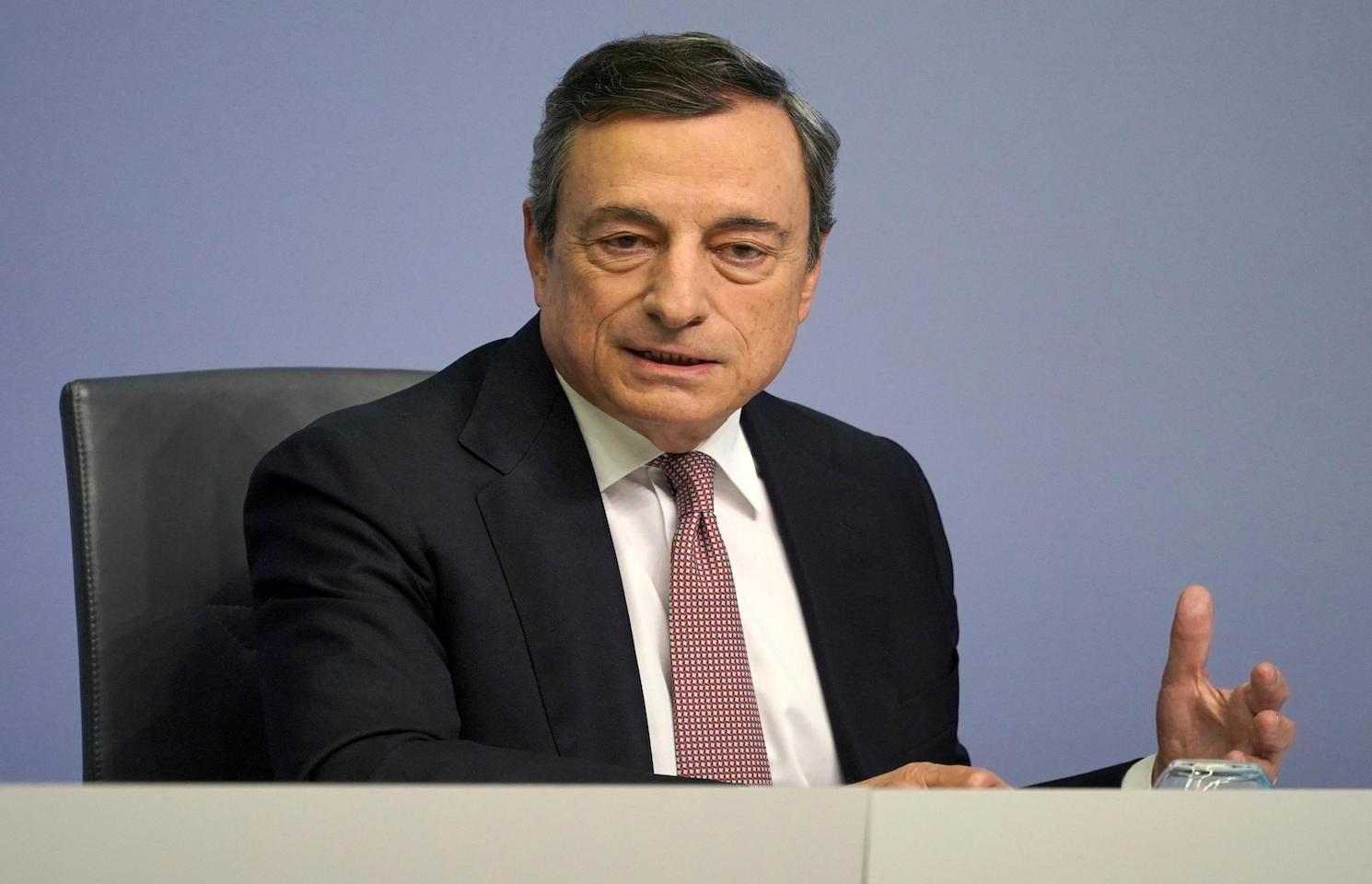 Mario Draghi lors de son allocution