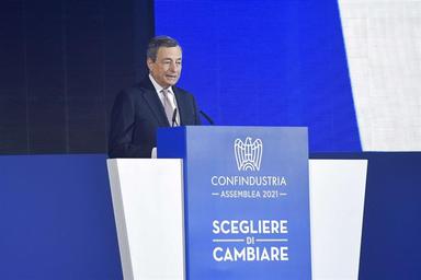 Mario Draghi devant la Confédération générale de l'industrie italienne