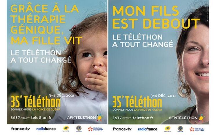 Deux affiches du Téléthon 2021