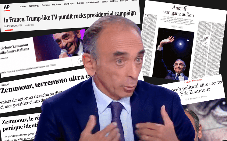 Eric Zemmour, vu par la presse étrangère 