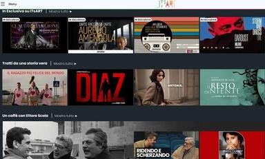 homepage d'une plateforme de streaming