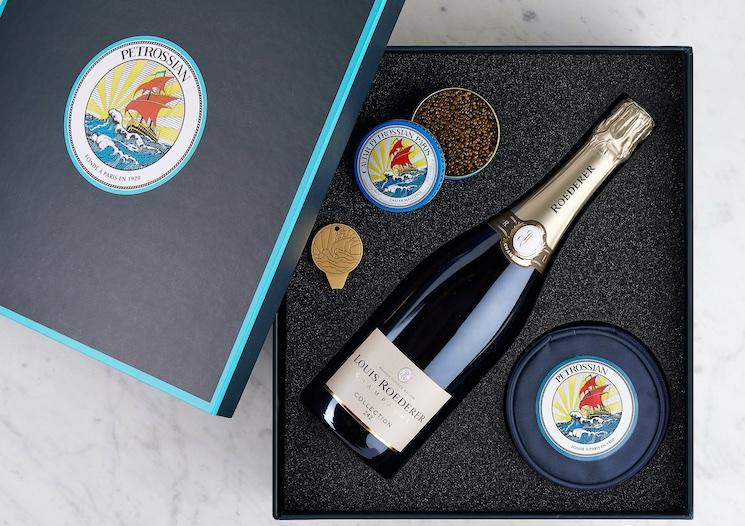 Champagne et Caviar la bonne idée cadeau de Petrossian pour Noel