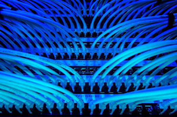 des cables de connexion d'un data center