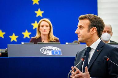 Emmanuel Macron au Parlement Européen