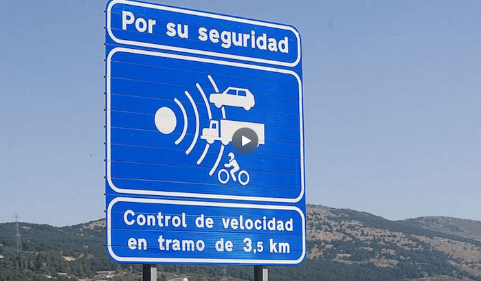 Une annonce de radar en espagne