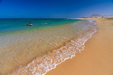 Plage de Corralejo, à Fuerteventura 