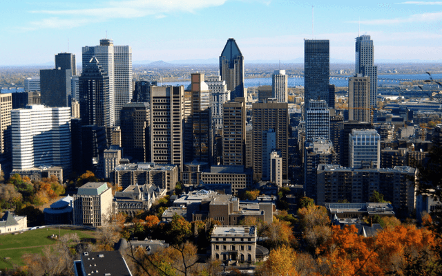 La skyline de Montréal au Québec