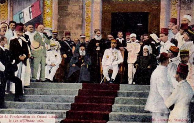  Proclamation du « Grand Liban » par le Général Gouraud le 1 septembre 1920