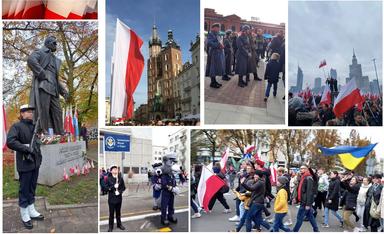 Montage parades 11 novembre pologne