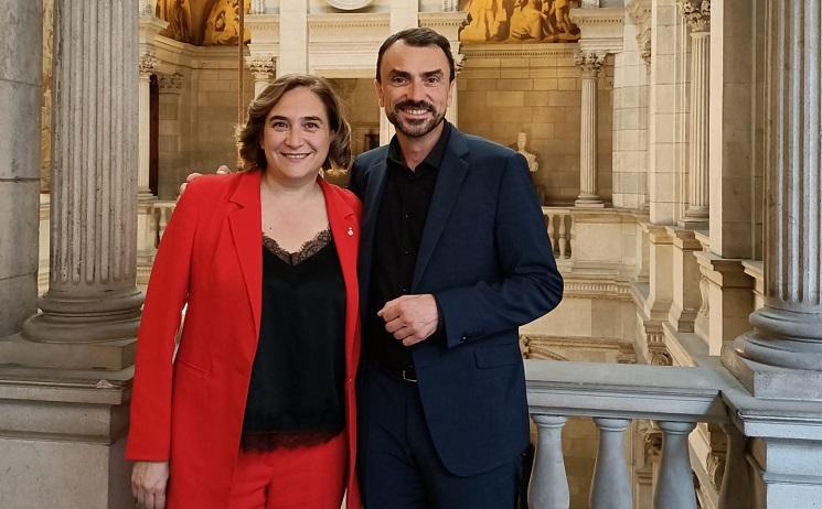 Ada Colau, maire de Barcelone, et Gregory Doucet, maire de Lyon