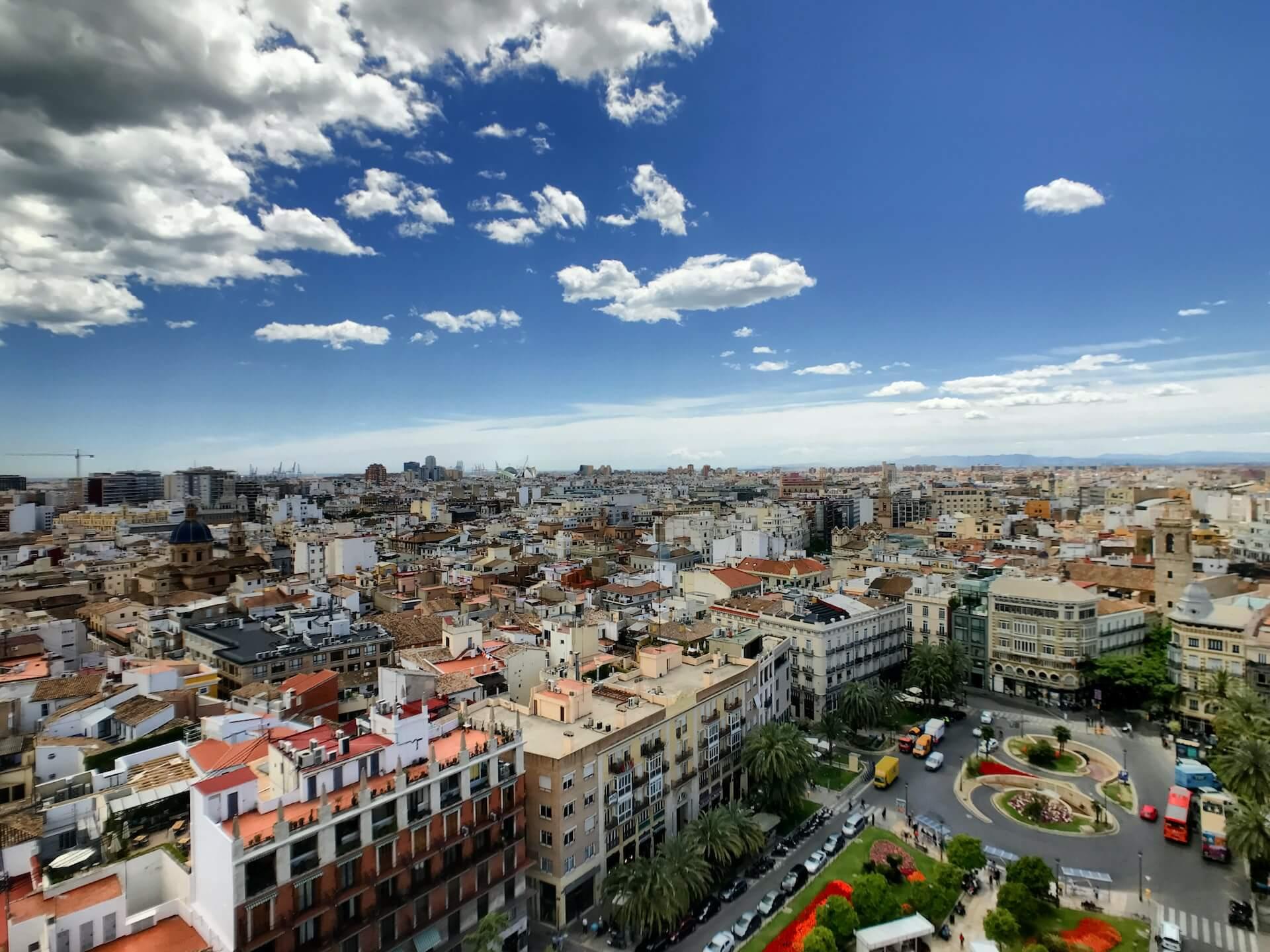 la ville de valencia vue du ciel