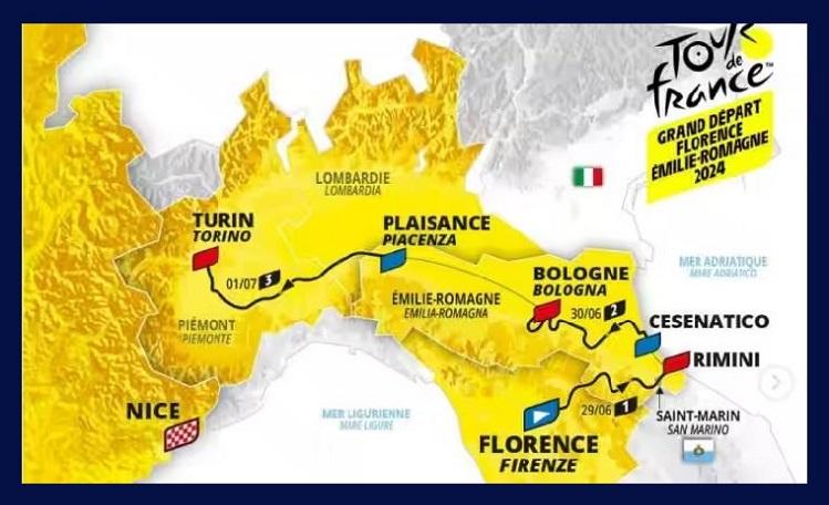 étapes de Tour de France en Italie