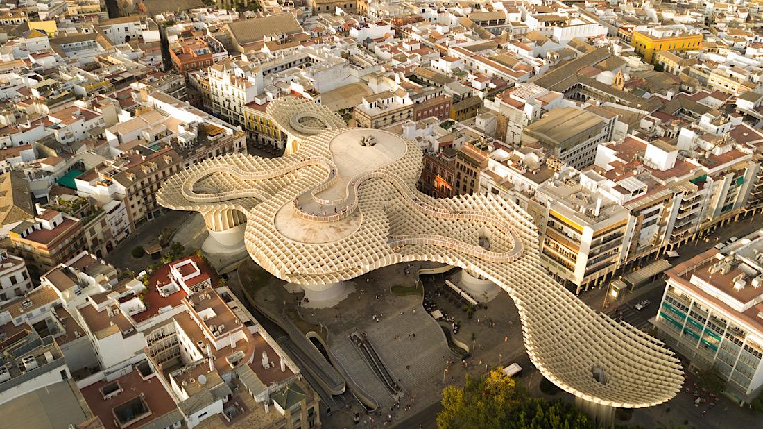 Las Setas de Sevilla vues d’un drone