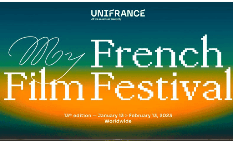 L'affiche de My French Film Festival 2023, la 13 édition du festival de cinéma francophone en ligne