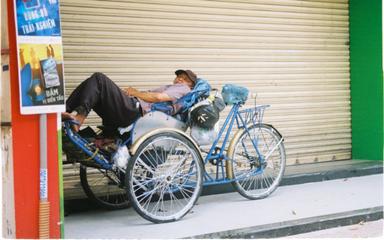 La sieste lors de la pause du midi au Vietnam