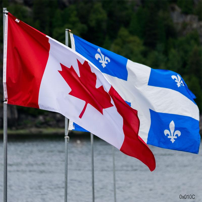 drapeaux Canada et Québec