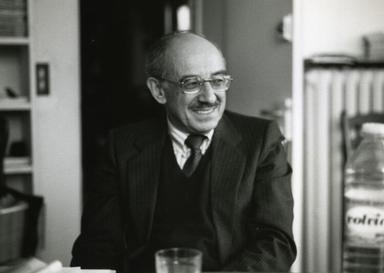 Photo : Bohdan Paczowsk - Michel Heller à l’Institut Littéraire Kultura Paryska, Maisons-Laffitte, 1989