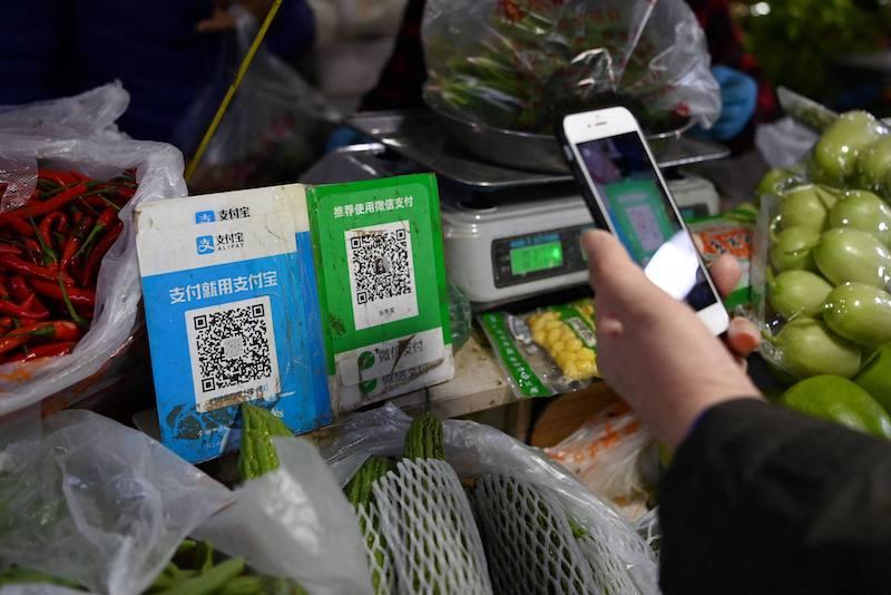 un telephone pour payer qr code en Chine alipay et wechat