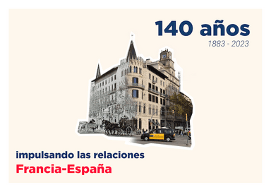 affiche des 140 ans de la cci barcelone