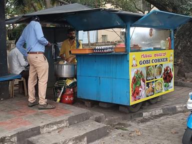 Stand de street food en Inde